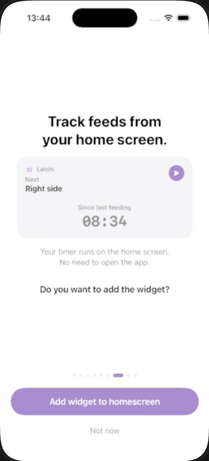 Onboarding: Track feeds from your home screen.